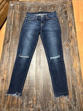 Flying Monkey Dark Blue Skinny Jeans with Knee Rips